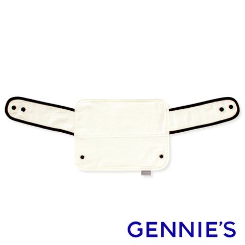 【Gennies奇妮】英倫揹帶口水巾1入(胸前口水巾)(白)