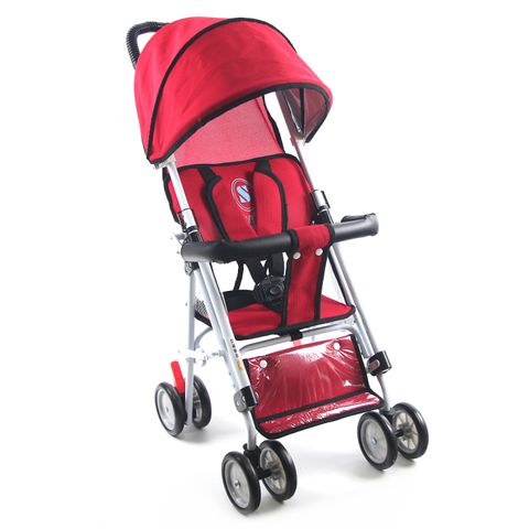S-Baby 全新抗UV輕便型推車 (五點式安全帶/可變座椅)-紅