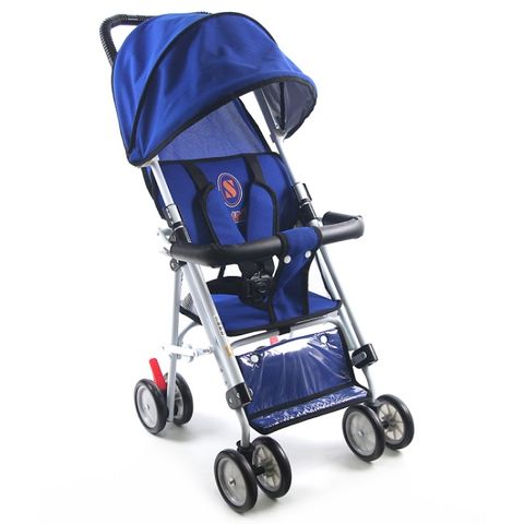 S-Baby 全新抗UV輕便型推車 (五點式安全帶/可變座椅)-藍