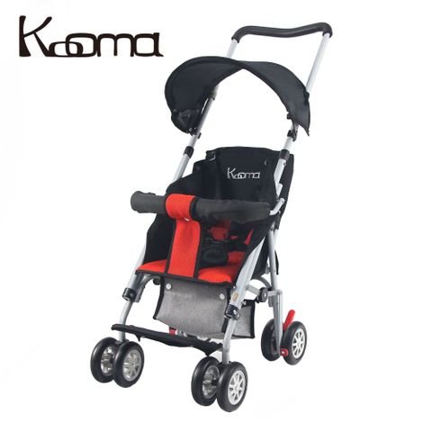 Kooma 新款超輕巧輕便推車(椅背可調)附置物籃-紅