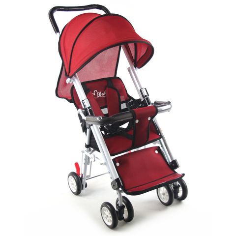 S-Baby 第三代五點式安全帶輕便型推車(可變座椅)-紅
