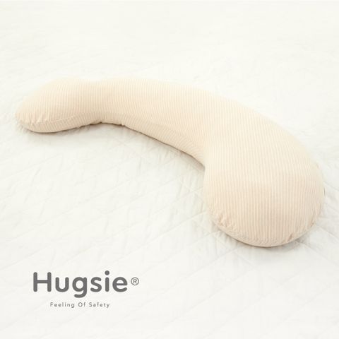 Hugsie天然有機棉孕婦枕-【防蟎款】月亮枕 哺乳枕 側睡枕