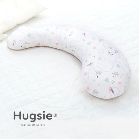 Hugsie接觸涼感孕婦枕-圖紋【防蟎款】月亮枕 哺乳枕 側睡枕