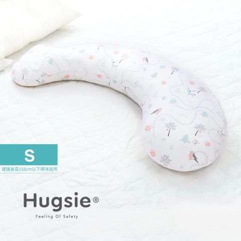 Hugsie接觸涼感型孕婦枕-圖紋系列【防螨款】 -【S】月亮枕 哺乳枕 側睡枕
