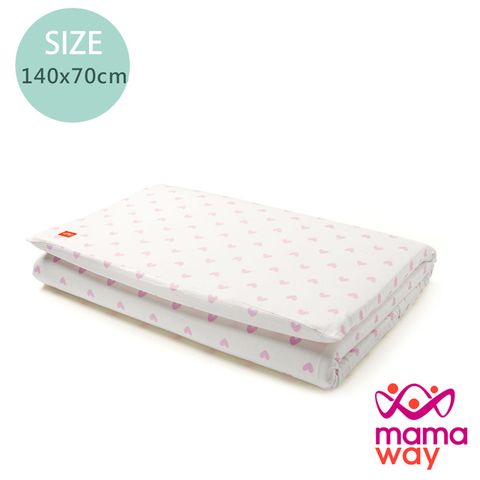 【mamaway 媽媽餵】愛心床墊套-140X70cm(共2色)