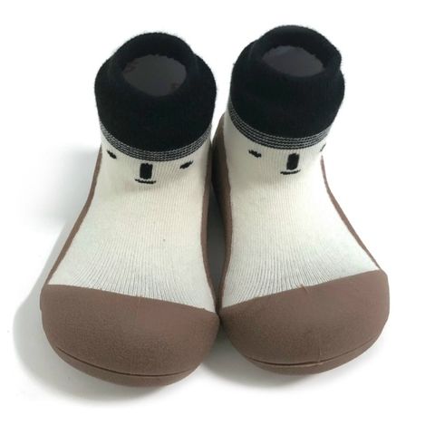 韓國Attipas襪型學步鞋-北極熊棕底