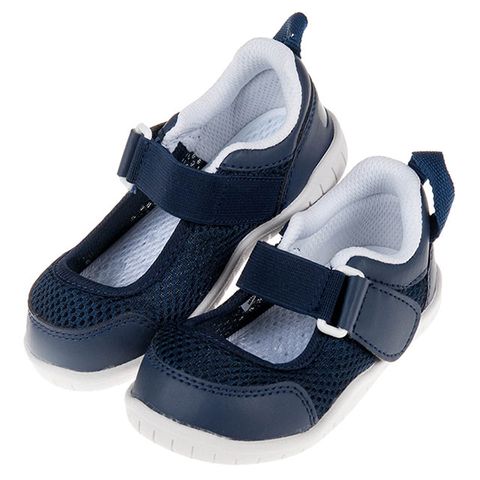 《布布童鞋》日本IFME透氣網布深藍色兒童機能室內鞋(15~19公分) [ P9X811B ]