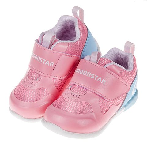 《布布童鞋》Moonstar日本3E寬楦粉色光澤感寶寶機能學步鞋(12.5~14.5公分) [ I0M154G ]