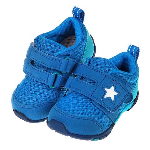 《布布童鞋》Moonstar日本水藍之星透氣止滑寶寶機能學步鞋(12~14.5公分) [ I0B887B ]