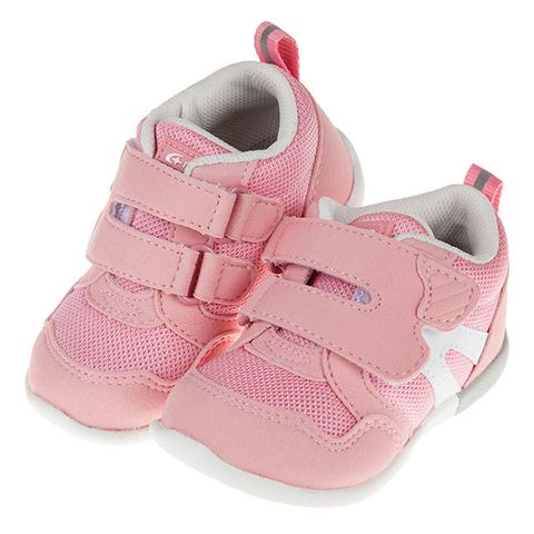 《布布童鞋》Moonstar日本粉色3E楦頭寶寶機能學步鞋(13~15公分) [ I9V114G ]