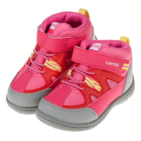 《布布童鞋》Moonstar日本粉色兒童防水保暖短靴機能鞋(16~21公分) [ I9Z444G ]