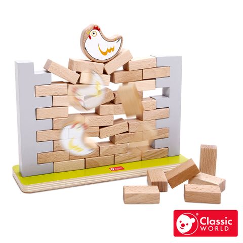 【德國 classic world 客來喜經典木玩】母雞疊疊樂《3516》