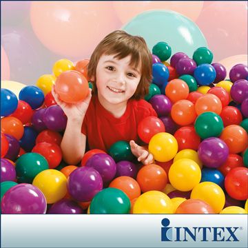 INTEX 100顆遊戲球(直徑8cm)