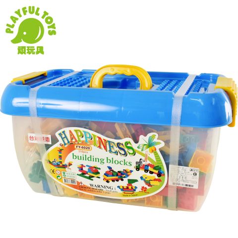 Playful Toys 頑玩具 台灣製造-310片桶裝積木 大顆粒積木 兒童積木 積木玩具 創意積木 兒童禮物