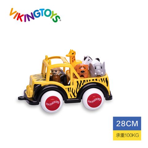 【瑞典 Viking toys】Jumbo動物吉普車-28cm 81268