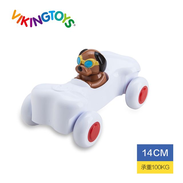 瑞典維京玩具 【瑞典 Viking toys】動物賽車手-阿飛骨頭號-14cm 81364