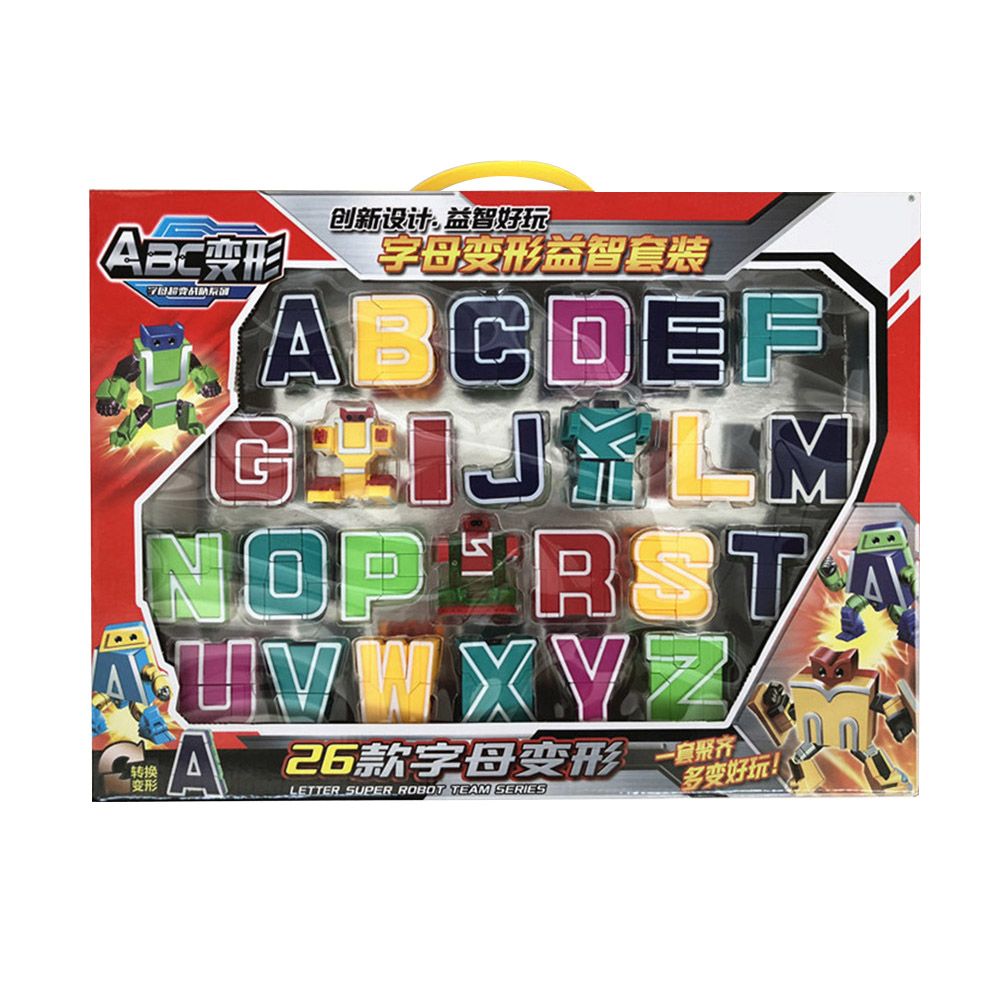 孩子國 ABC字母變形機器人益智玩具