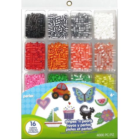 PERLER BEADS 拼拼豆豆 新上市《Perler》十六分色 4000 顆拼豆補充盒(基本4色+特殊12色)