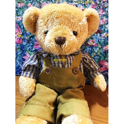 泰迪熊 【TEDDY HOUSE】玩偶公仔絨毛娃娃富國王子鄉村熊(大)(男)~鄉村風格帥氣~好運,附許願卡