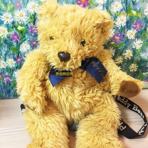 泰迪熊【TEDDY HOUSE泰迪熊】泰迪熊 玩偶公仔絨毛娃娃泰迪熊TEDDY BEAR泰迪熊束毛背包泰迪熊~好運泰迪熊,附許願卡