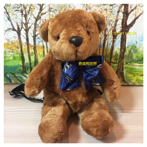 泰迪熊 背包【TEDDY HOUSE】玩具玩偶公仔絨毛娃娃TEDDY BEAR棕熊背包~好運,