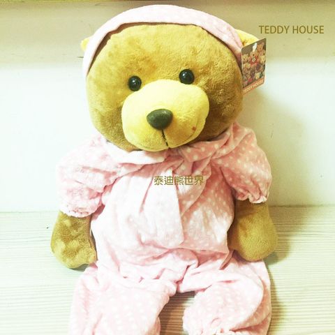 泰迪熊 大【TEDDY HOUSE 】玩具玩偶公仔絨毛娃娃 TEDDY BEAR睡衣熊粉(.大)超柔軟~