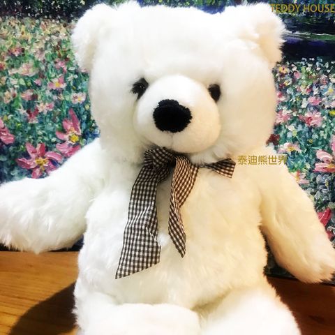 泰迪熊 【TEDDY HOUSE】可愛胖胖捷克王子軟毛(特大)(白) 超柔軟~ 附許願卡