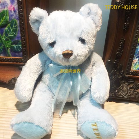 泰迪熊 【TEDDY HOUSE】玩具玩偶公仔絨毛娃娃小藍色代表成功能量附許願卡成功好運正牌可許願