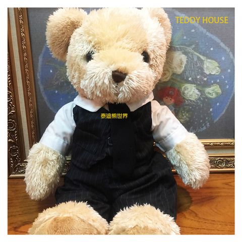 泰迪熊【TEDDY HOUSE泰迪熊】泰迪熊玩具玩偶公仔絨毛娃娃西裝紳士泰迪熊許願熊附許願卡，好運陪伴心想事成，富有靈氣可許願。