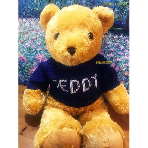 大泰迪熊【TEDDY HOUSE泰迪熊】泰迪熊玩具玩偶公仔絨毛娃娃黃棕軟毛毛衣泰迪熊(特大)許願大泰迪熊，好運泰迪熊心想事成，附證書許願卡可許願