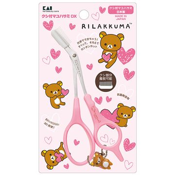 Rilakkuma 拉拉熊 San-X 我愛生活系列3D美容眉毛剪附梳(KAI日本貝印)懶妹