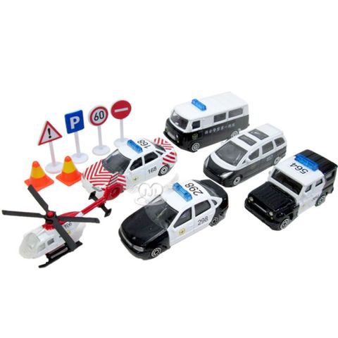 警車玩具組玩具車小汽車模型玩具組6入 010994【小品館】