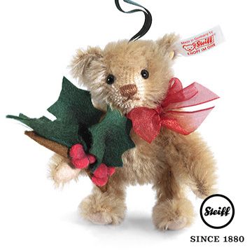 STEIFF 金耳釦泰迪熊 德國 - Teddy Bear Holly ornament (限量版吊飾)