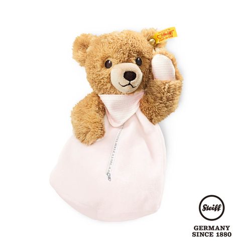 STEIFF德國金耳釦泰迪熊 - Sleep Well Bear 粉紅小熊冷熱敷枕 (嬰幼兒玩偶)
