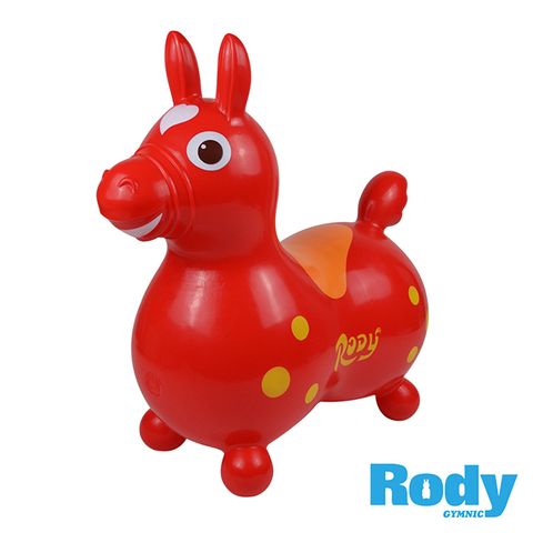 RODY 跳跳馬-紅色附打氣筒(義大利原裝進口~寶寶騎乘玩具)