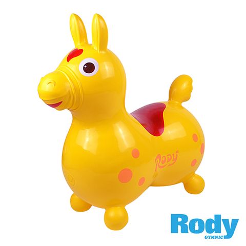 【RODY】跳跳馬-黃色附打氣筒(義大利原裝進口~寶寶騎乘玩具)