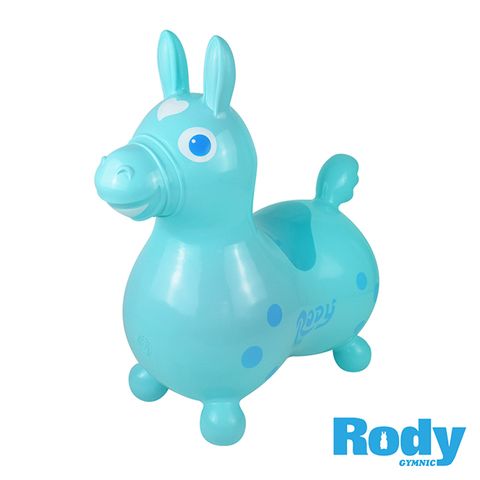 【RODY】跳跳馬-粉藍色附打氣筒(義大利原裝進口~寶寶騎乘玩具)