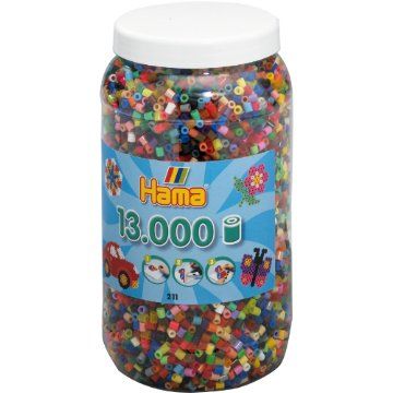 PERLER BEADS 拼拼豆豆 《Hama 》13,000顆拼豆補充罐68號全彩-50色