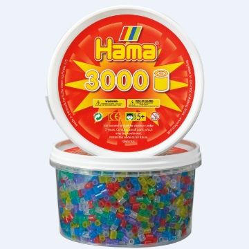 PERLER BEADS 拼拼豆豆 《Hama 》3,000顆拼豆補充罐54號亮片混色