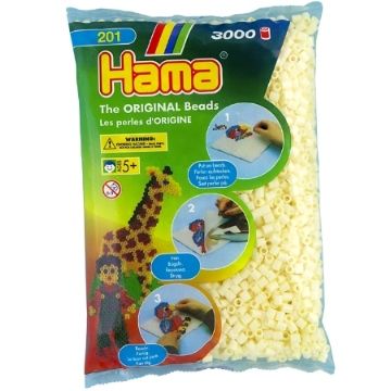 PERLER BEADS 拼拼豆豆 《Hama 》3,000顆拼豆補充包2號乳白