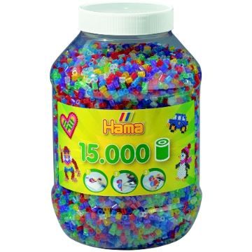 PERLER BEADS 拼拼豆豆 《Hama 》15,000顆拼豆補充罐54號亮片混色