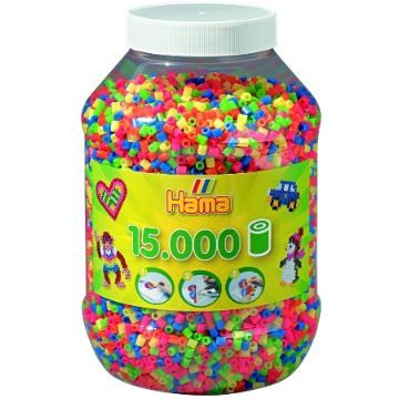 PERLER BEADS 拼拼豆豆 《Hama 》15,000顆拼豆補充罐52號螢彩混色