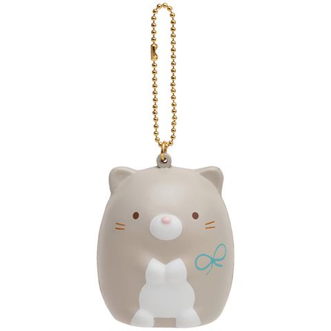 San-X 角落公仔羞羞貓兄弟系列ＱＱ公仔吊飾。灰灰貓