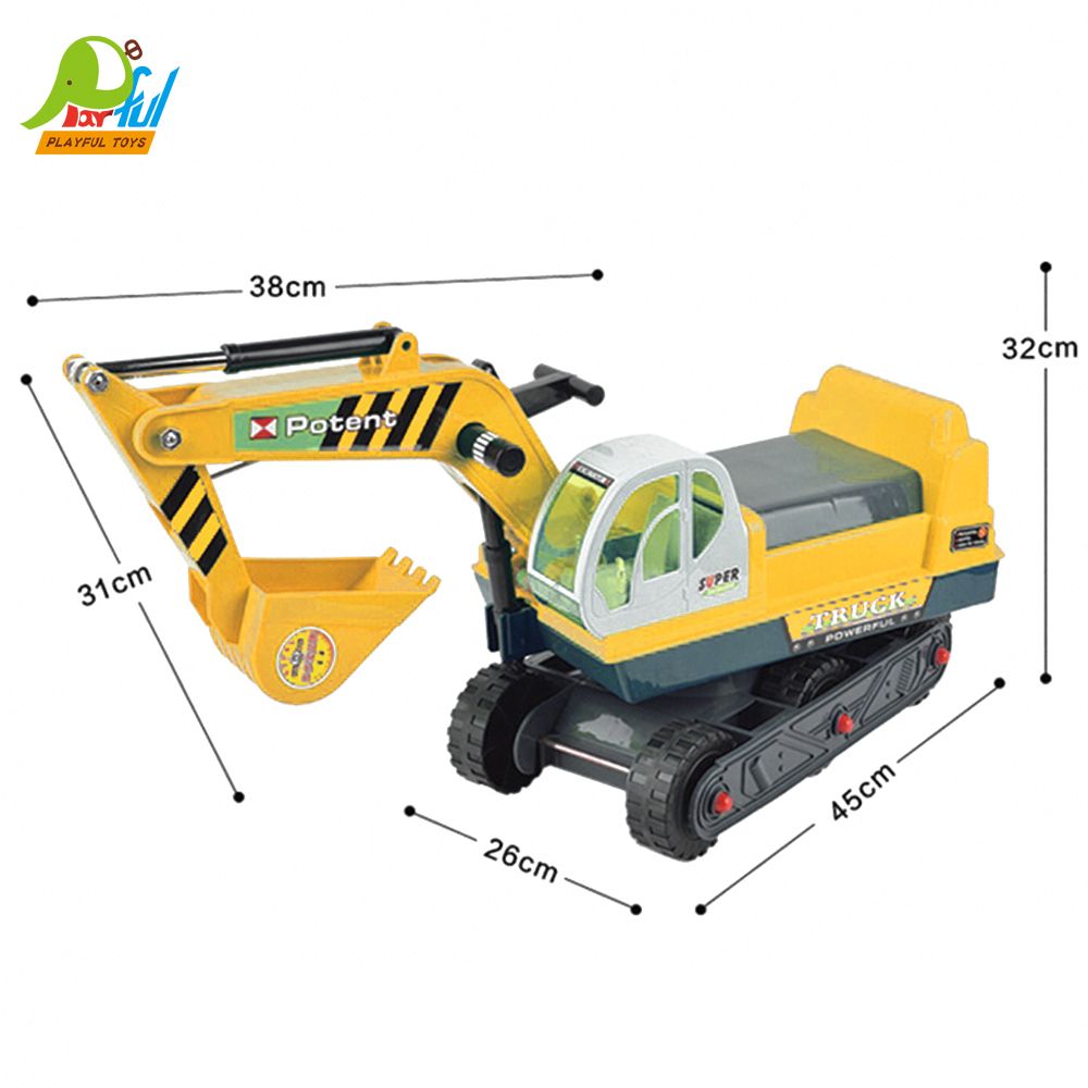 Playful Toys 頑玩具 乘坐挖土機(滑步車 滑行車 工程車 騎乘玩具 兒童禮物)