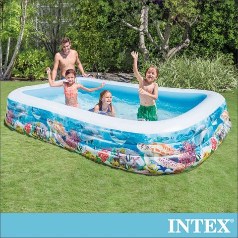 INTEX 海底世界長方型特大游泳池305x183x56cm(1020L)6歲+ (58485)