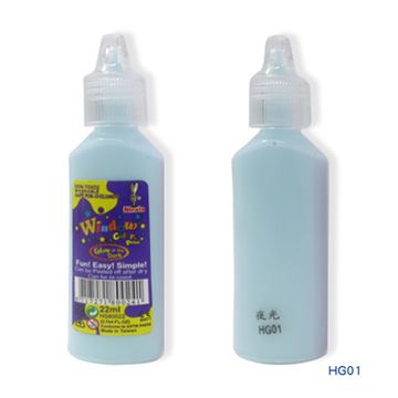 BabyTiger 虎兒寶 【愛玩色創意館】兒童無毒彩繪玻璃貼- 彩膠筆 22 ML(夜光色號 HG01 單支)-台灣製