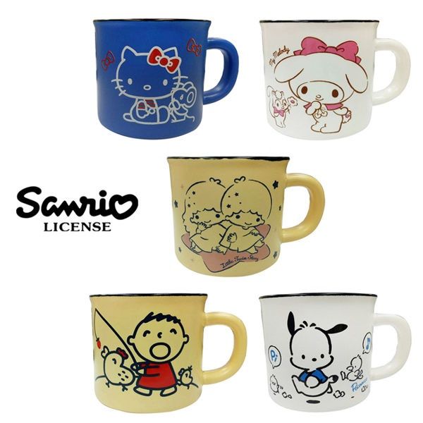 Sanrio 三麗鷗 【正版授權】 陶瓷 馬克杯 250ml 咖啡杯 KT167797 美樂蒂167803 雙子星167810 大寶167827 帕恰狗167834