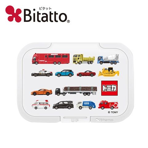 TOMICA 【日本正版】 濕紙巾蓋 L號 濕紙巾盒蓋 重複黏 多美小汽車 Bitatto - 604145