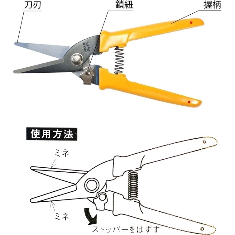  日本鳥部製作所Birmy工具鋼工作剪鉗GT096(安全鎖)花藝剪鉗花剪 適電線細鐵絲錫板網板塑膠波浪板盆栽