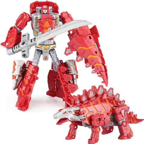 恐龍變形機器人模型玩具恐龍玩具劍龍款 46-005E【小品館】
